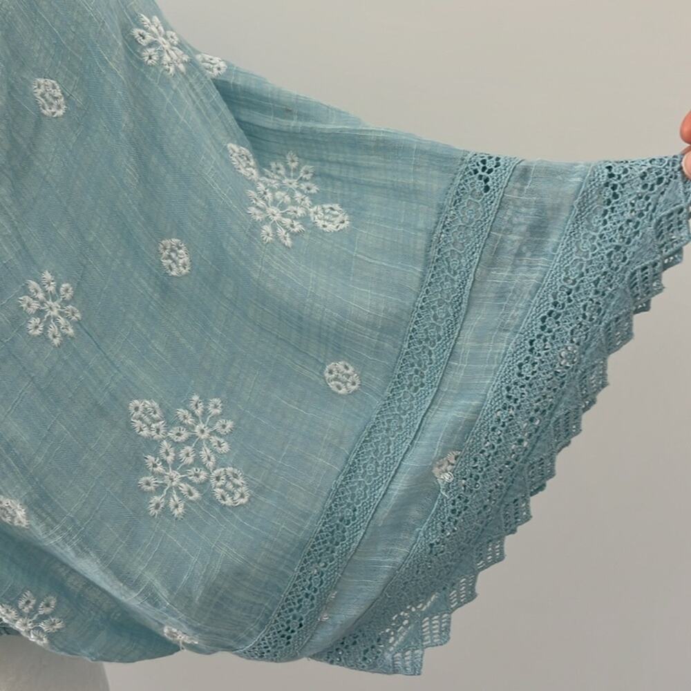 Free People Blue Floral Top - Picture 3 of 8